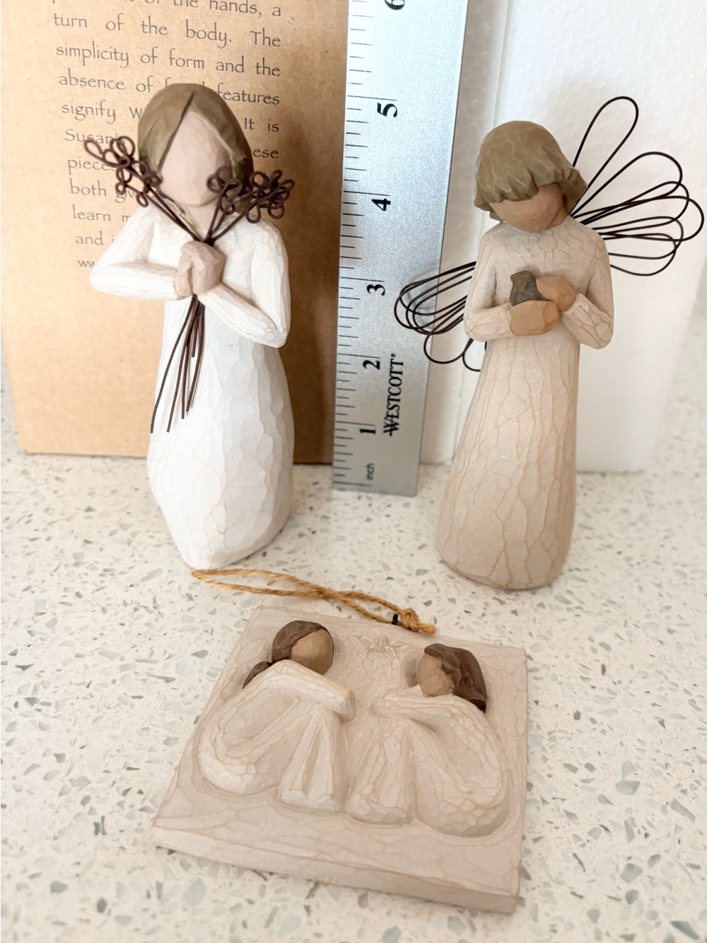 Willow Tree Angel of Healing & Friendship Statues & Forever Friends Plaque